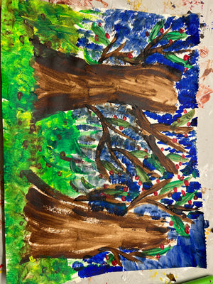 Enchanted Canopy - Vibrant Tree Painting