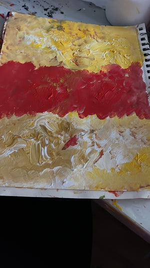 Golden Horizon – Abstract Expressionist Art